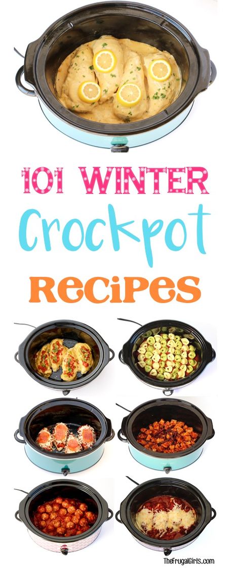 Easy Crockpot Recipes!  101 Quick and Delicious Winter Crock Pot Meals for Busy Nights!  Simple flavor-packed chicken and beef dinners, healthy options, cheap suppers and scrumptious desserts!  Add some to your menu this week! Winter Crockpot Recipes, Crock Pot Dinners, Crockpot French Toast, Desserts For Kids, Fall Crockpot Recipes, Crock Pot Food, Crock Pot Recipe, Crock Pot Desserts, Pot Dinners