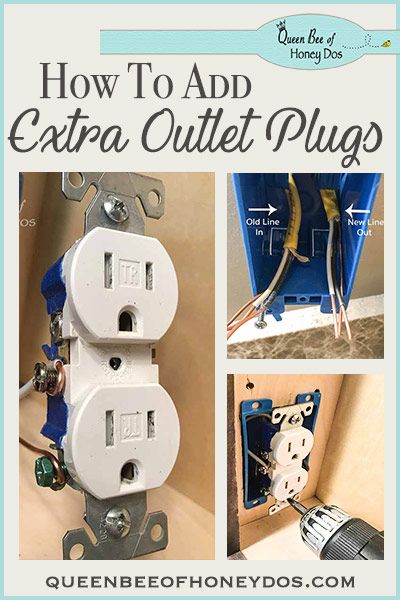 How To Add Additional Outlet Plugs - sometimes you just need an extra outlet where there isn't one. This DIY will guide you, step-by-step through the renovation process of adding outlets. Diy Will, Renovation Process, Easy Home Improvement Projects, Home Electrical Wiring, Easy Home Improvement, Home Improvement Loans, Diy Electrical, Electrical Projects, Diy Home Repair