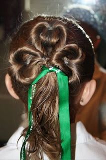 Three Leaf Clover or Shamrock Twists HairStyle! - Living Rich With Coupons #stpatricksday #shamrock #hair Clover Hair, Shamrock Hair, Holidays Crafts, Day Hairstyles, Food Holidays, Three Leaf Clover, Saint Patties, Crafts Gifts