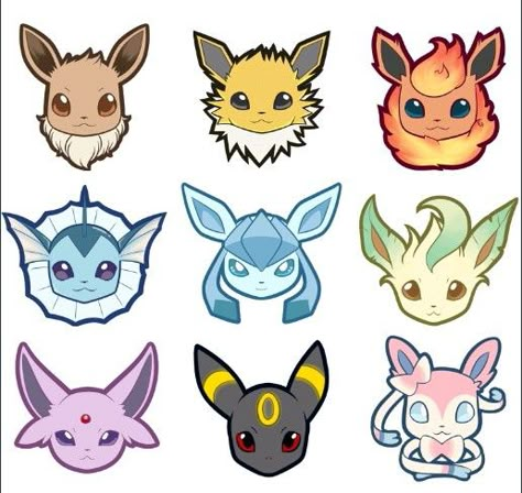 So cute #eeveelutions Eevee Drawing, Evee Pokemon, Evee Evolution, Cute Eeveelutions, Eevee Cute, Pokemon Eevee Evolutions, Eevee Evolution, Pokemon Craft, Arte Monster High