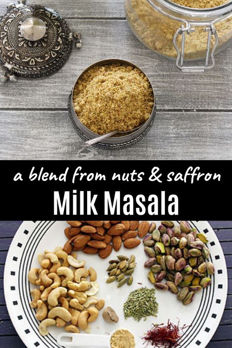 Masala Doodh Recipe, Masala Milk Recipe, Homemade Masala Powders, Tea Masala Powder Recipe, Milk Masala Powder Recipe, Masala Powder Photography, Masala Milk Powder, Different Types Of Masala, Homemade Masala