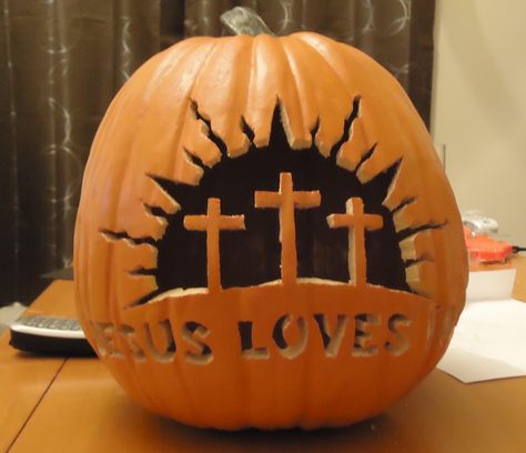 Snips-N-Snails: Jesus Loves You Jack-O-Lantern Pumpkins Stencils, Christian Pumpkin Carving, Jesus Pumpkin, Fish Pumpkin, Pumpkin Carving Templates Free, Christian Pumpkin, Pumpkins Crafts, Lantern Pumpkins, Carving Templates