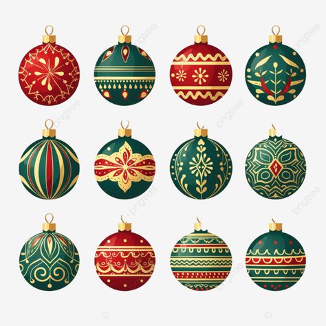 christmas ornament set christmas tree ornament vector illustration winter elements christmas illus Christmas Elements Illustration, Winter Elements, Illustration Christmas, Ornament Vector, Christmas Ornament Sets, Christmas Illustration, Christmas Designs, Christmas Tree Ornament, Tree Ornament