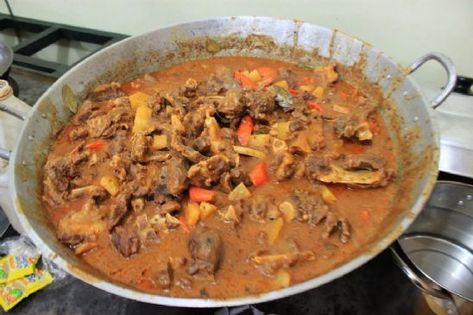 A pretty standard stew recipe...just using goat meat. Slow Cooker Goat Stew Lamb Receipts, Vegetable Stew Recipes, Goat Dishes, Goat Stew Recipe, Goat Stew, Homestead Cooking, Kenyan Food, Goat Recipes, Beef Jerky Recipes