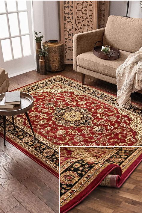 Turkish Living Room Traditional, Red Persian Carpet Living Room Modern, Eclecticism Architecture, Red Persian Rug Living Room, Red Carpet Living Room, Dining Carpet, Turkish Carpet Living Room, English Country Living Room, Persian Carpet Living Room