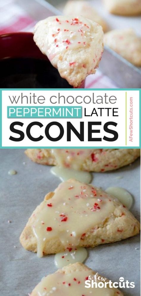 Peppermint Scones, Peppermint Latte, White Chocolate Peppermint, Scone Recipes, Peppermint Chocolate, Winter Things, Thrifty Thursday, Scones Recipe, Christmas Foods