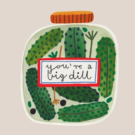 Daria Solak, Big Dill, Pickle Jars, Ceramic Studio, Animated Images, Card Reading, Food Illustrations, London Uk, Pickles