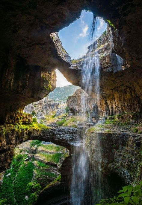 Beautiful Waterfall in Mount Lebanon (Nature Conservancy Blog) Mount Lebanon, Nature Conservation, A Thousand Years, Beautiful Waterfalls, Pretty Wallpapers Backgrounds, Incredible Places, Libya, Beirut, Nature Aesthetic