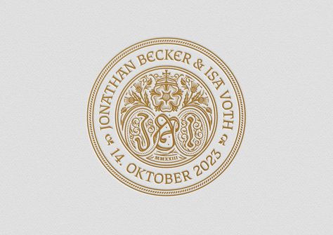 Couple Monogram Design, Peter Voth, Family Seal, Personal Branding Inspiration, Wedding Logo Monogram, Elegant Logo Design, Wedding Logo Design, Seal Logo, Online Logo Design