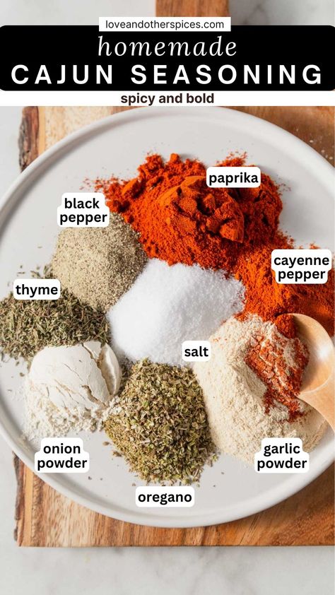 Make homemade Cajun seasoning and sprinkle on fish, meat, chicken, and vegetables for a flavor boost with a spicy kick. It's quick and easy to make with pantry staples and so much better than store-bought. Cajun Seasoning Recipe, Cajun Seasoning Mix, Cajun Spice Mix, Homemade Cajun Seasoning, Spice Rubs, Cajun Spice, Easy Family Dinner Recipes, Homemade Spice Mix, Spice Blends Recipes