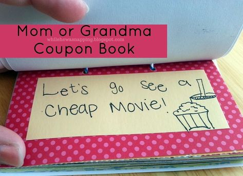 Grandma Coupon Book, Mom Coupon Book, Gifts For Mom Diy, Coupon Book Diy, Coupon Books, Grandma Diy, Mom Coupons, Birthday Presents For Mom, Diy Coupons