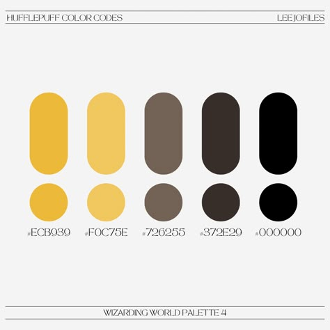 Hufflepuff Colour Palette, Harry Potter House Color Palette, Hufflepuff Color Palette, Hogwarts Layout, Hufflepuff Nails, Harry Potter Color Palette, Hogwarts Yearbook, Hufflepuff Colors, Hufflepuff Bedroom