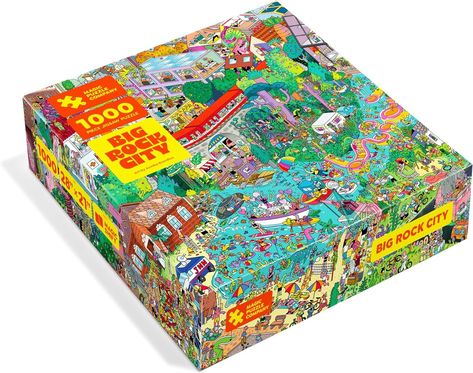 Amazon.com: Big Rock City • 1000-Piece Jigsaw Puzzle from The Magic Puzzle Company • Special Edition : Toys & Games Magic Puzzles, Visual Illusion, Rock City, Big Rock, New Puzzle, Puzzle Design, Puzzle Solving, 1000 Piece Jigsaw Puzzles, Large Poster