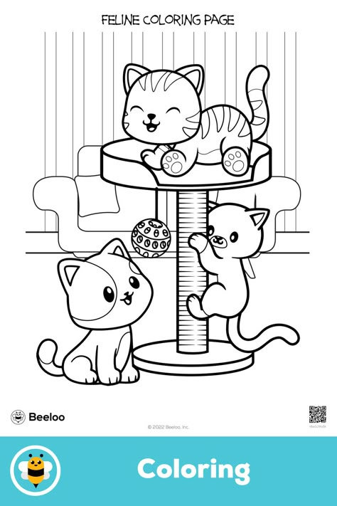 Medium cat-themed coloring page for kids ages 5 and up. Featuring: Cats Cats And Dogs Coloring Pages, Pets Coloring Pages Free Printable, Free Cat Coloring Pages Printables, Kitty Coloring Pages Free Printable, Cats Colouring Pages, Coloring Pages Kittens, Kitten Coloring Pages Free Printable, Cat Colouring Pages, Kittens Coloring Pages