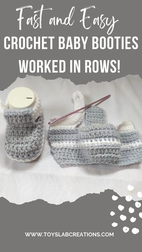 New Born Baby Crochet Free Patterns, Crochet Newborn Hat And Booties Free Pattern, Free Baby Booties Crochet Pattern, Easy Crochet Baby Hats Free Pattern, Free Newborn Crochet Patterns, Crochet Baby Items Free Patterns, Baby Booties Crochet Pattern Free, Newborn Booties Crochet, Crochet Newborn Booties