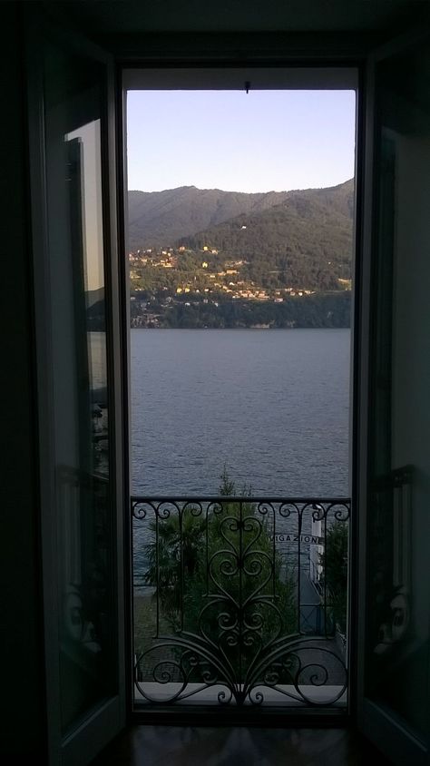 Room with a view, Lake Como Lake View From Window, Aesthetic Balcony, Lake Wallpaper, Space Phone Wallpaper, Room With A View, Story Ideas Pictures, Photography Posing Guide, Window View, Through The Window