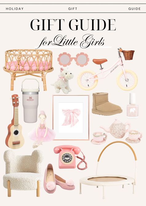 Any little girl on your list would love any of these gift! Toddler Gift Guide, Family Gift Guide, Princess Ballerina, Bike Toy, Girls Gift Guide, Doll Crib, Birthday Basket, Toddler Playroom, Toddler Girl Gifts