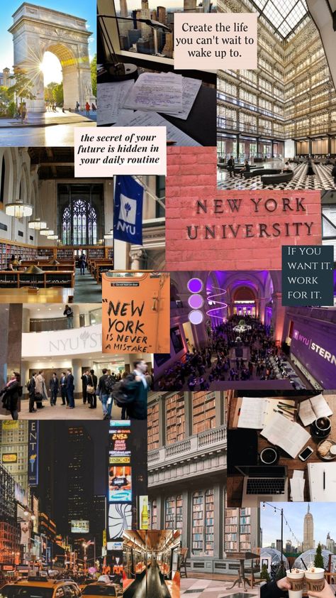 Study New York, Nyu Wallpapers, New York Vision Board Wallpaper, Nyu Vision Board, Nyu Asethic, Nyu Student Aesthetic Wallpaper, Nyc Student Life, New York University Wallpaper, College In New York