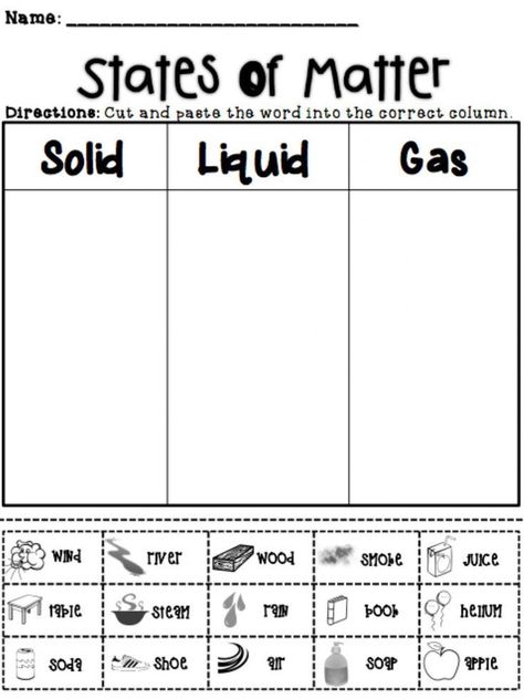 What Is Matter, Science Matter, Matter Activities, States Of Matter Worksheet, Grade 2 Science, Solid Liquid Gas, Elementary Worksheets, Matter Worksheets, Second Grade Science