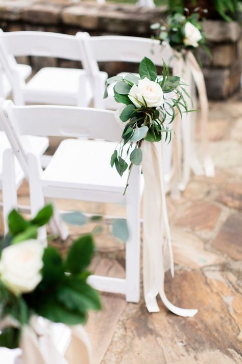 Wedding Aisle Decorations Outdoor, Ceremony Flowers Aisle, Wedding Pergola, Chair Styling, Wedding Ceremony Chairs, Wedding Aisle Outdoor, Church Pews, Aisle Decorations, Wedding Arbor