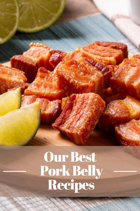 Maple Pork Belly, Belly Pork Recipe Crispy, Jerk Pork Belly, Cubed Pork Belly Recipes, Slice Pork Belly Recipes, Pork Belly Pasta Recipes, Pork Bellies Recipe, Pork Belly Stove Top, Fried Pork Belly Recipes Easy