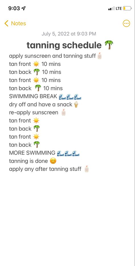 Good Tanning Tips, Spring Break Schedule, Fun Things To Do Over Spring Break, Summer Checklist 2023, Summer Holiday Makeup Looks, Summer Aesthetic Vibes Wallpaper, Tanning Schedule For Beach, Vacation Glow Up Checklist, Spring Break Routine