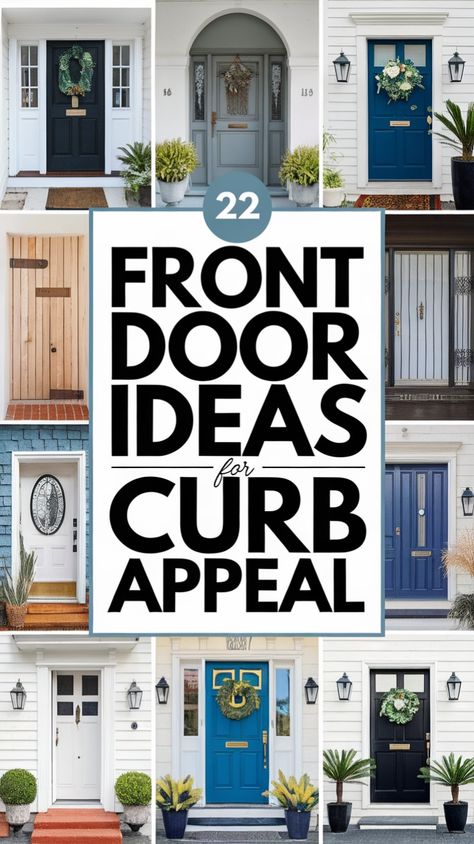 Whether you prefer a modern or traditional look, these front door ideas will help you create an inviting and stylish entrance that enhances your home’s exterior.

22 Front Door Ideas That Prove a Simple Change Can Make a Big Difference
Upgrading your front door doesn’t have to be complicated. These ideas show how a fresh coat of paint, elegant hardware, and greenery can elevate your home’s appeal. Front Door Ideas, Refresh Your Home, Traditional Look, Door Ideas, Wreaths For Front Door, Decoration Design, Elevate Your Home, Doors Interior, Curb Appeal