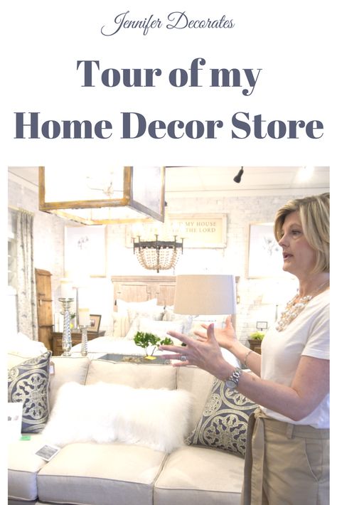 Come watch a tour of my home decor store. Jennifer Decorates Jennifer Decorates, How To Decorate A Bookshelf, Decorate A Bookshelf, French Country Garden Decor, French Country Garden, Home Improvement Loans, Fashion Tumblr, House Dream, Blogs To Follow