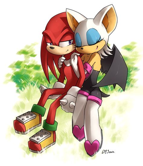 Knuckles X Rouge by KatiraMoon.deviantart.com on @DeviantArt Shadow And Rouge, Sonamy Comic, Rouge The Bat, Sonic Heroes, Sonic Funny, Sonic Fan Characters, Blue Hedgehog, Sonic Franchise, Sonic Adventure