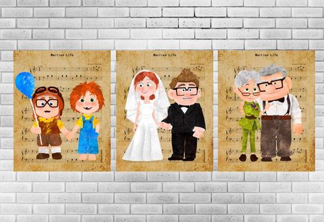 Up Carl Y Ellie, Nursery Room Wall Decor, Up Carl And Ellie, Carl Fredricksen, Up Pixar, Our Adventure Book, Nature Art Drawings, Disney Rooms, Disney Pixar Up