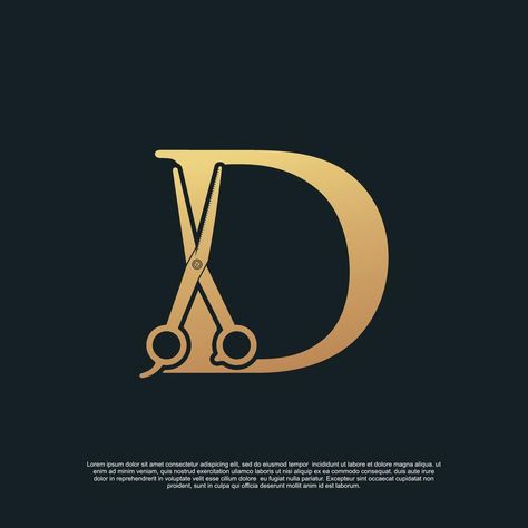 Creative letters D with combination simple scissors Premium Vector Scissors Logo, Phone Wallpaper For Men, Letter D, Letter Logo Design, Logo Banners, Cityscape Photos, Heart With Arrow, Marketing Design, Background Banner