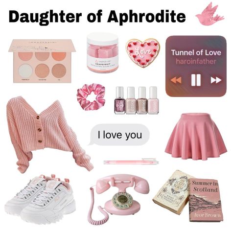 Pink And White Outfits Aesthetic, Aphrodite Cabin Outfits, Aphrodite Aesthetic Pink, Aphrodite Outfit Aesthetic, Soft Girl Starter Pack, Aphrodite Aesthetic Outfit, Aphrodite Outfit, Aesthetic Aphrodite, Aphrodite Core