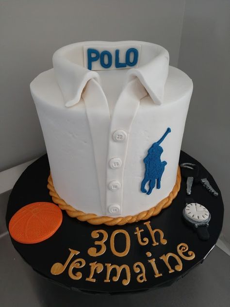 Shirt Cakes For Men, Polo Shirt Cake, Masculine Cake, Korean Cakes, Specialty Desserts, Cake Themes, Vintage Bakery, Quotes Jesus, Shirt Cake