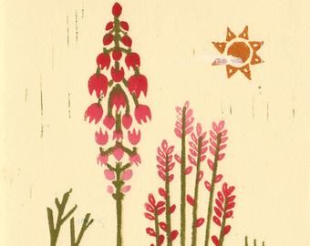 anna see's shop by annasee on Etsy Desert Succulents, Desert Tattoo, Boho Style Art, Yucca Plant, Plant Art Print, Scale Art, Desert Flowers, Desert Art, Plant Painting