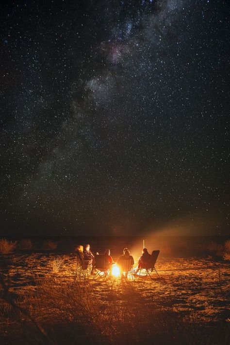 Fire under the stars To Infinity And Beyond, The Night Sky, Under The Stars, Adventure Awaits, Kauai, Campfire, Beautiful World, Night Sky, Night Skies