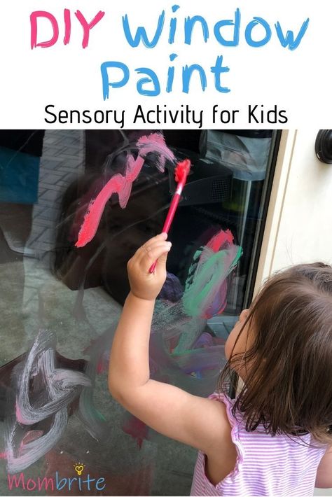 Window painting is so much fun for the kids. This DIY window paint has only 3 ingrediants and the washable paint makes it easy and FUN to clean up! #mombrite #sensoryplay #messyplay Washable Window Paint Diy, Washable Paint On Windows, Diy Window Paint Washable, Washable Window Paint, Diy Window Paint, Window Paint, Outdoor Learning Activities, Sensory Activity, Washable Paint