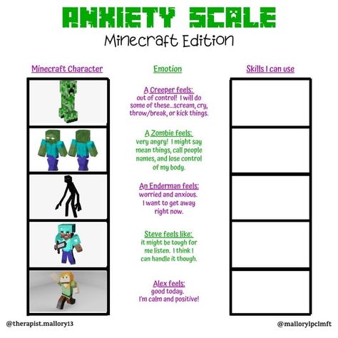 Video Game Therapy Activities, Minecraft Therapy Activities, Minecraft Emotions, Social Work Books, Counselling Activities, Minecraft Activities, Aba Resources, Play Therapy Activities, Teacher Communication