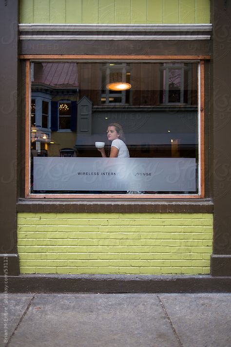 Window Cafe, Winter Cafe, Frame Within A Frame, Looking Out Window, Cafe Window, Human Photography, Internet Cafe, Window Photography, Rain Dance