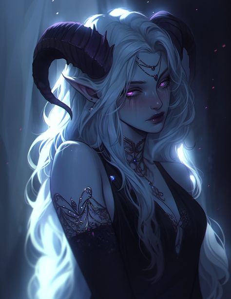 Tiefling Female, Arte Indie, Goth Art, Demon Art, Female Character Design, Digital Art Girl, Dnd Characters, Character Portraits, Anime Artwork