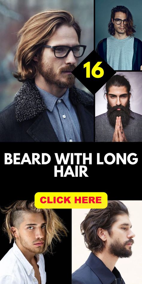 For men with curly hair, pairing a beard with long hair can create a dynamic and attractive style. This combination enhances the natural texture of the hair, offering a look that's both stylish and masculine. Whether tied back in a man bun or left free-flowing, this style exudes a relaxed yet sophisticated vibe. Beard With Long Hair, Big Beard Styles, Beard And Long Hair, Beard Ideas, Men With Curly Hair, Long Beard Styles, Kubler Ross, Long Hair Beard, Attractive Style