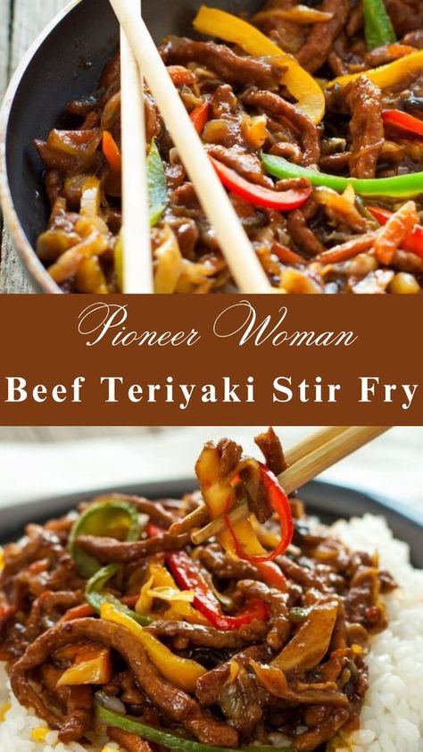 Pioneer Woman Beef Teriyaki Stir Fry features tender sirloin steak, vibrant red bell peppers, fresh vegetables, and a flavorful homemade teriyaki sauce with just 30 minutes of preparation time, it serves four, making it an ideal option for a quick and delicious meal. Thai Beef With Peppers Pioneer Woman, Pioneer Woman Beef Stir Fry, Teriyaki Pepper Steak Recipe, Best Steak Stir Fry Recipe, Beef And Peppers Stir Fry, How To Cook Stir Fry Steak, Pioneer Woman Stir Fry, Stir Fry Recipes Steak, Stir Fry Sauce For Beef