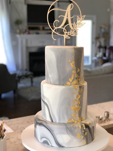 Marble Cake Wedding, Marbled Fondant, 3 Tier Wedding Cake, 3 Tier Wedding Cakes, Marble Cake, Tiered Wedding Cake, Pillar Candles, Wedding Cake, Fondant