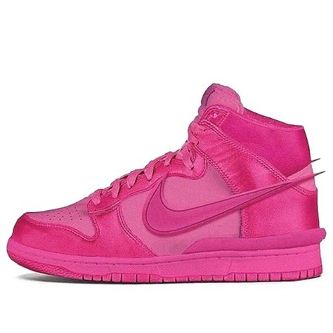 Nike AMBUSH x Dunk High 'Lethal Pink' Ambush Active Fuchsia Sneakers/Shoes Nike Ambush, Nike X Ambush, Nike Snkrs, Nike Dunk High, Dunk High, Pink Sneakers, Nike Dunk, Stylish Sneakers, Fashion Labels