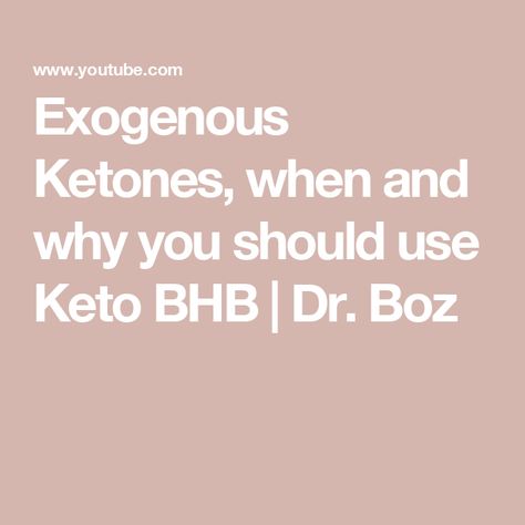 Exogenous Ketones, when and why you should use Keto BHB | Dr. Boz Exogenous Ketones, Keto Supplements, Health Questions, Intermittent Fasting, Health Professionals, Medical Advice, Ketogenic Diet, Food Guide, Keto Diet