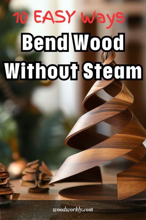 10 easy ways bend wood without steam Amazing Woodworking Projects, How To Bend Wood Diy, Wood Bending Projects, Wood Bending Techniques, Bent Wood Projects, Pine Projects, Christmas Wood Projects, Wood Work Ideas, Whittling Patterns