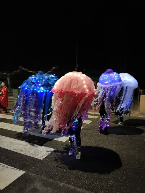 Jellyfish Halloween Costume, Recycle Dress, Jellyfish Halloween, Jellyfish Costume, Holiday Finds, Recycled Dress, Couple Costumes, Group Costumes, Couples Costumes