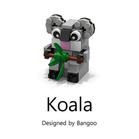 koala | I uploaded instruction " hejin6449.blog.me " and you… | Flickr Lego Diy Crafts, Lego Baby, Lego Poster, Lego Books, Lego Challenge, Lego Club, Micro Lego, Lego Animals, Lego Diy