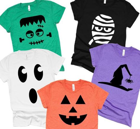 Group T Shirts, Glow Halloween, Pumpkin Family, Matching Halloween Costumes, Disney Couple Shirts, Halloween Group, Jack O'lantern, Cricut Halloween, Halloween Sweater