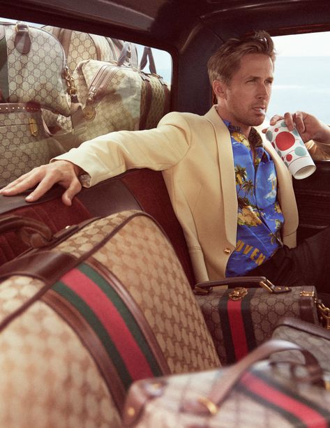 Gucci Ad, Men Fashion Photoshoot, Райан Гослинг, Winter Photo, Vintage Luggage, Fashion Photography Inspiration, Ryan Gosling, The Culture, Fashion Photoshoot