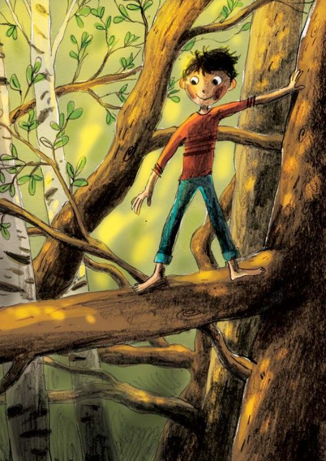 The Tree Climber Climbing Tree Illustration, Briony May Smith, Illustrated Ladies, Kids Climbing, Children's Illustration, Children Books, Book Things, Children Book, Tree Illustration